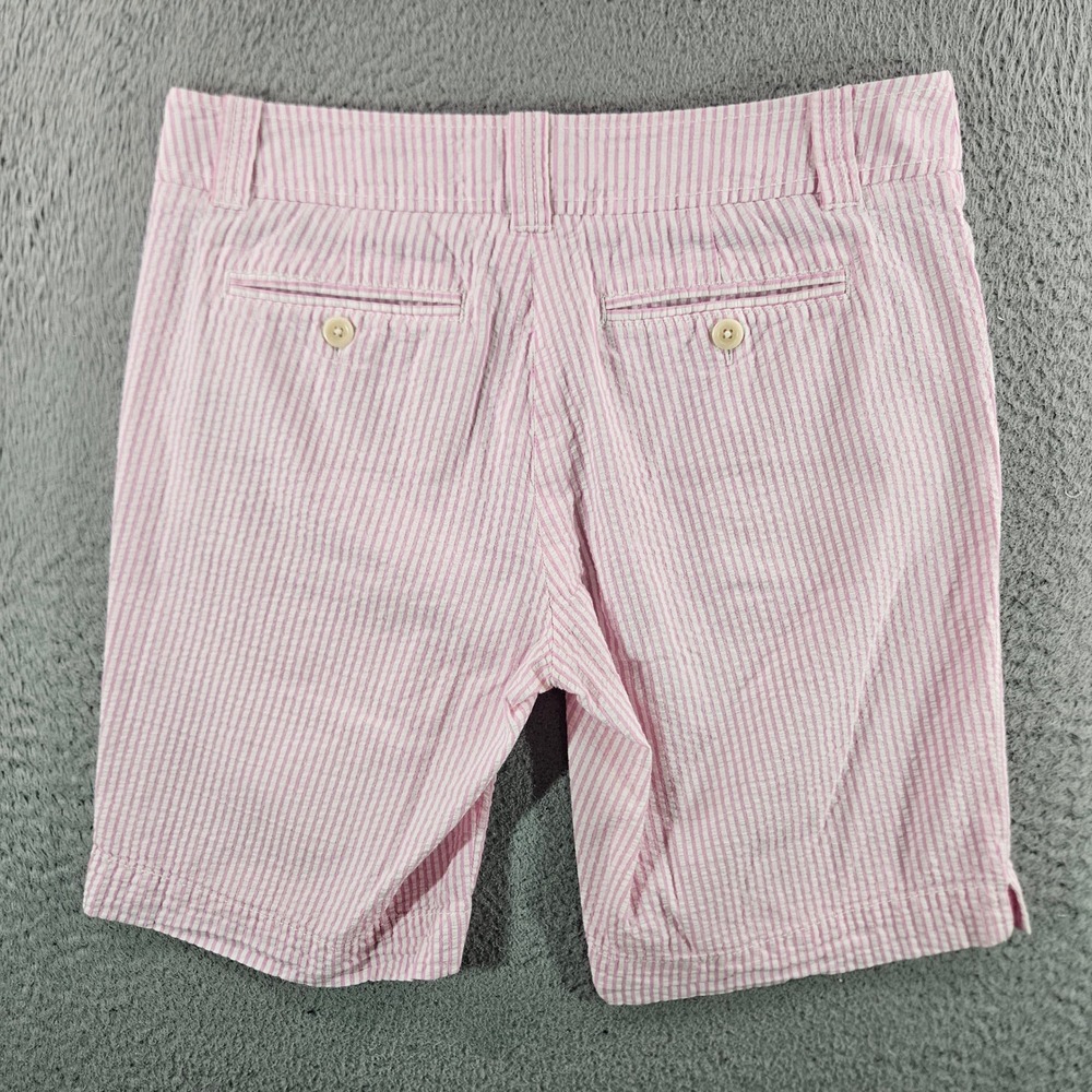 Lilly Pulitzer Pink White Seersucker Striped Shorts Womens Size 4 Preppy Beach - Picture 4 of 7